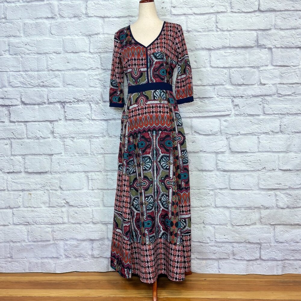 Anthropologie Chloe Oliver Patchwork Midi Dress